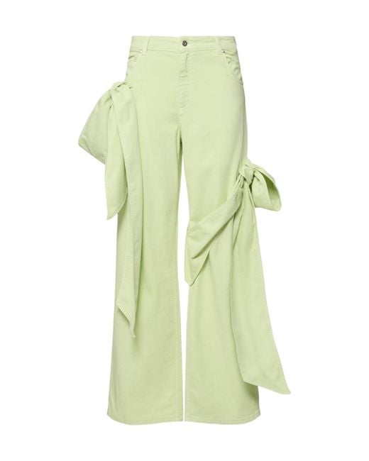 Blumarine Green Belt-Loop Jeans