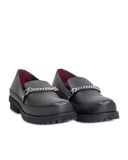 Stella McCartney Gray Chain Detailed Slip-On Loafers