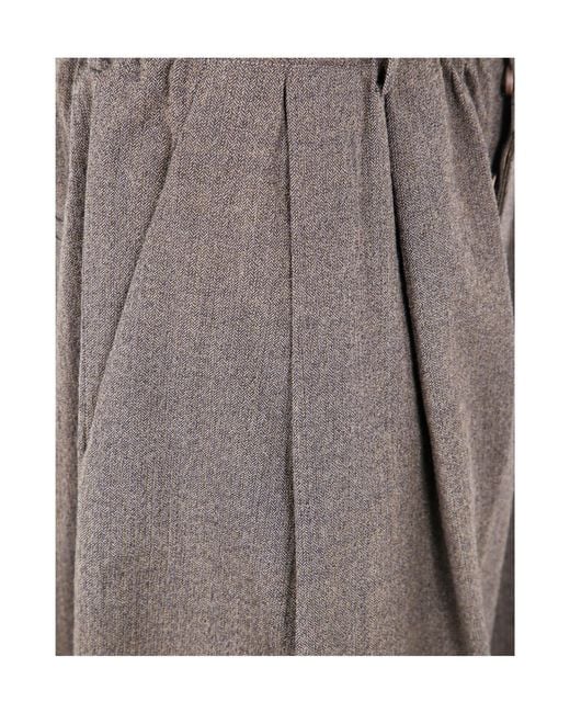 Uma Wang Gray Elastic Waist Casual Pants for men
