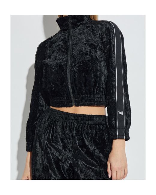 T By Alexander Wang Blue Velvet Cardigan