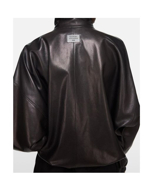 Acne Black Zip-Up Leather Jacket