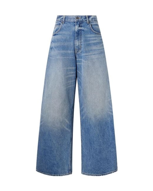 Nili Lotan Blue Vintage Wide Leg Jeans