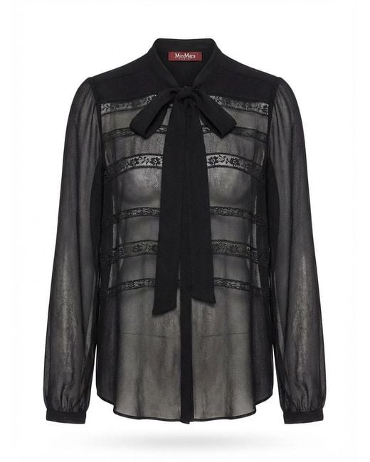 Max Mara Black Long-Sleeved Top