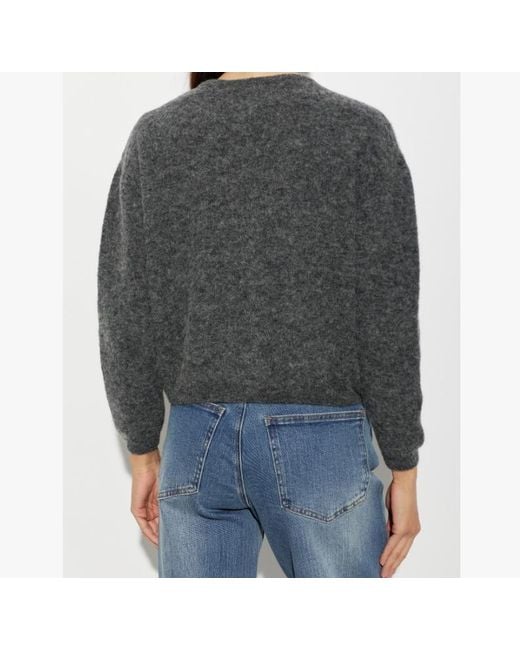 American Vintage Gray Crew Neck Long-Sleeved Knitwear