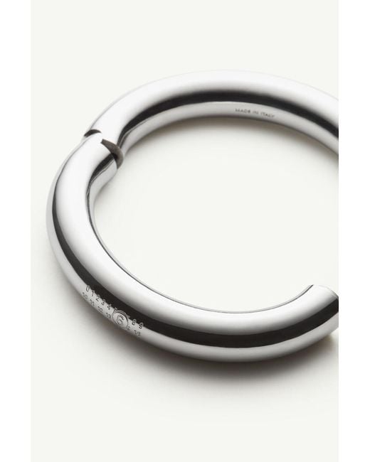 MM6 by Maison Margiela White Logo Detailed Bangle
