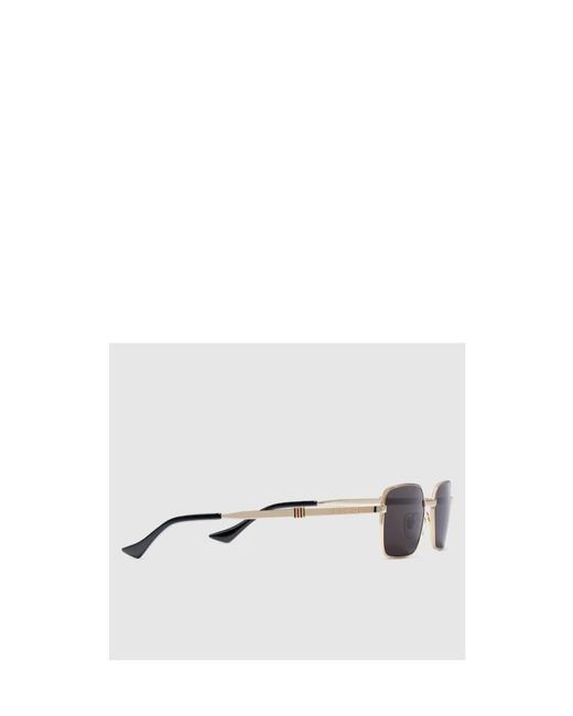 Gucci White Eyewear Rectangular Frame Sunglasses for men