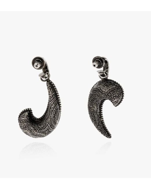 Etro Metallic Drop Earrings With Arnica Paisley