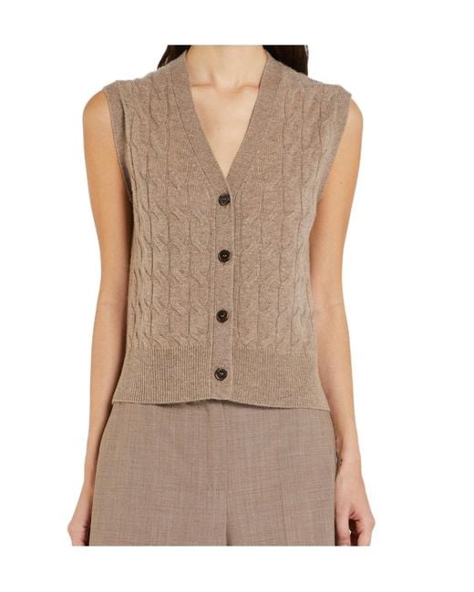 Marella Brown V-Neck Sweater