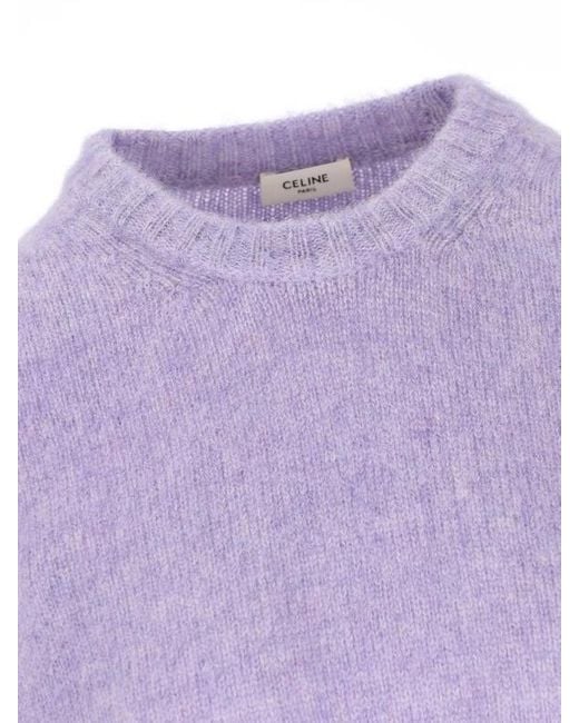 Céline Purple Crewneck Sweater