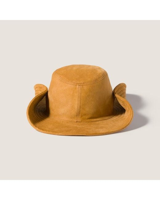 Miu Miu Natural Suede Cowboy Hat