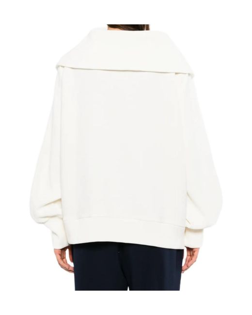Varley White Sw Vine Half Zip Sweater