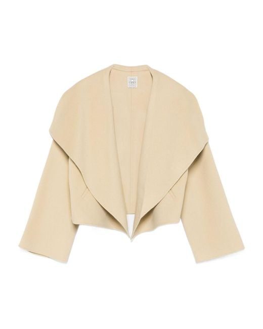 Totême Natural Totême Exposed-Seam Signature Double Jacket