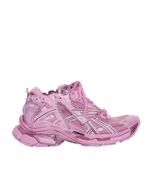 Balenciaga Purple Runner Low-Top Sneakers