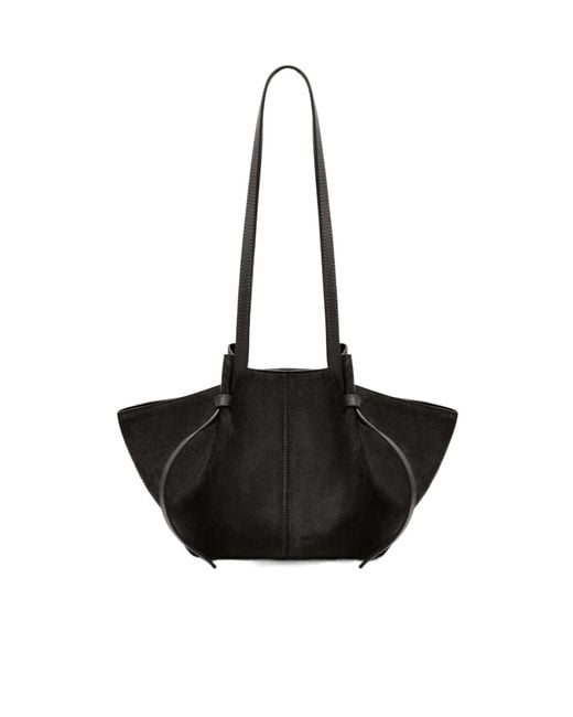 Yuzefi Black Mochi Drawstring Shoulder Bag
