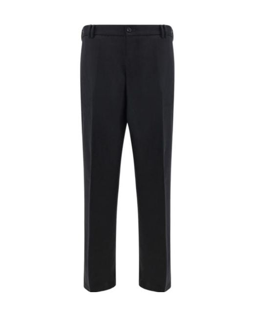 Pt Pantaloni Black Pt Torino Straight Leg Twill Trousers for men