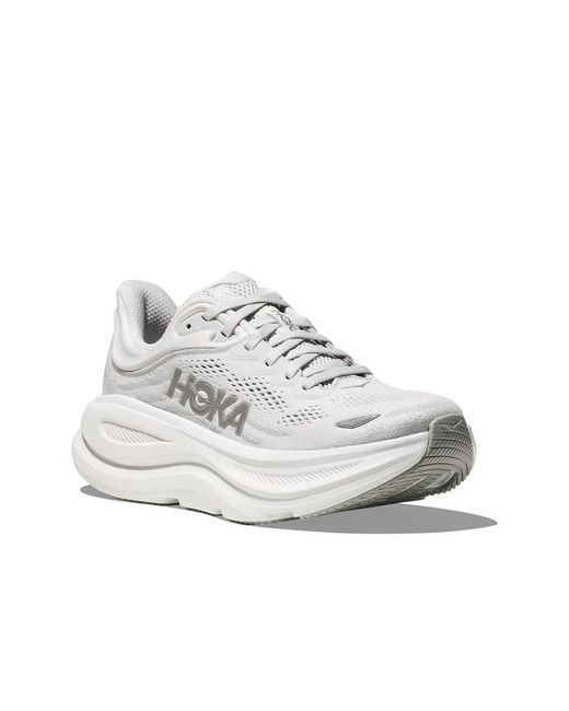 Hoka One One White Bondi 9 Sneakers