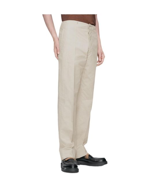 Maison Margiela Natural Belted Tailored Pants for men