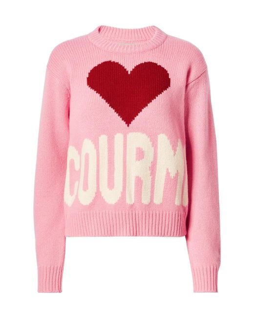 Mc2 Saint Barth Pink Kyla Jacquard Jumper