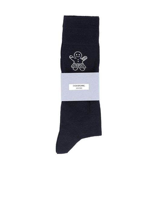 Thom Browne Blue Elastic Ankle Socks for men