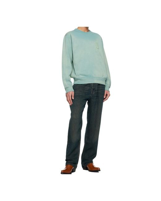 Isabel Marant Green Graphic Crewneck Sweater for men