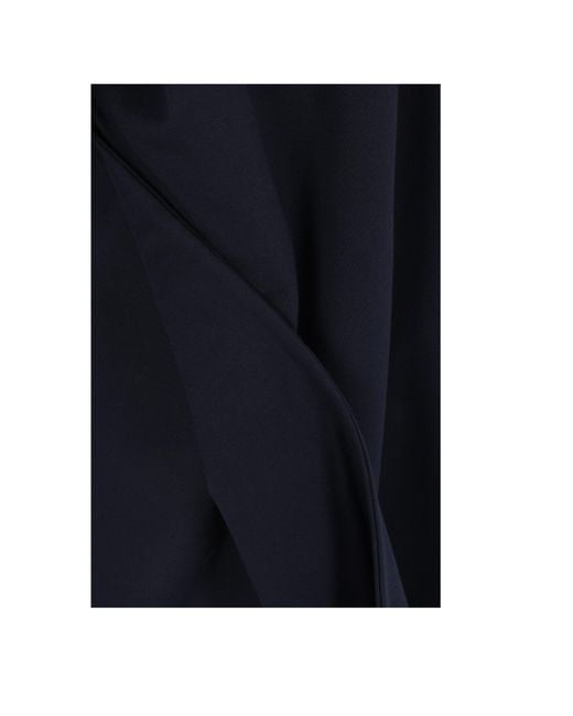 Balenciaga Blue Logo Embroidered Polo Shirt for men