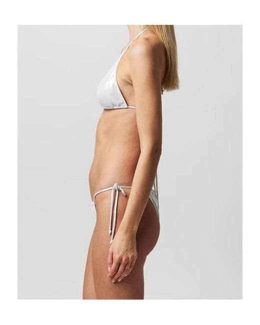 Norma Kamali White String Bikini Top