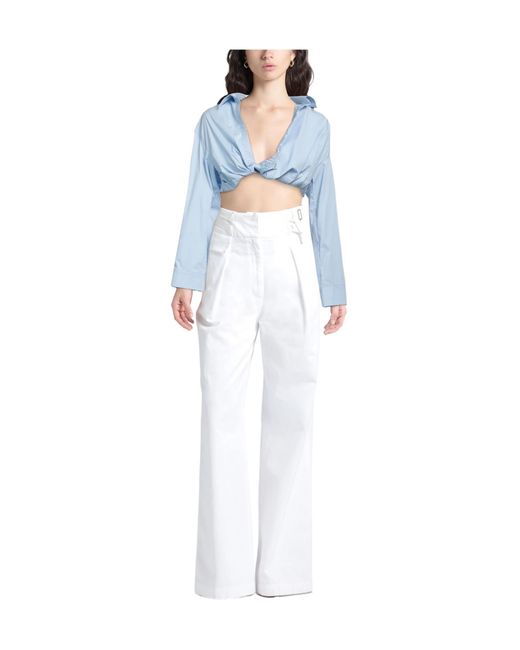 Jacquemus Blue Solid Colour Shirts