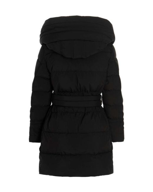 Moorer Black Hooded Down Jacket