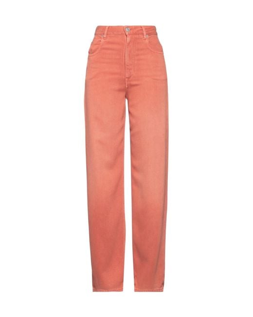 Isabel Marant Pink Straight-Leg Jeans