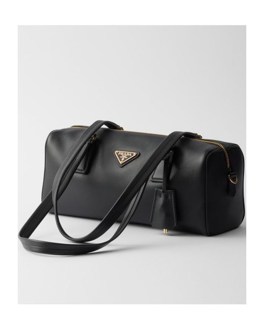 Prada Black Zipped Medium Tote Bag