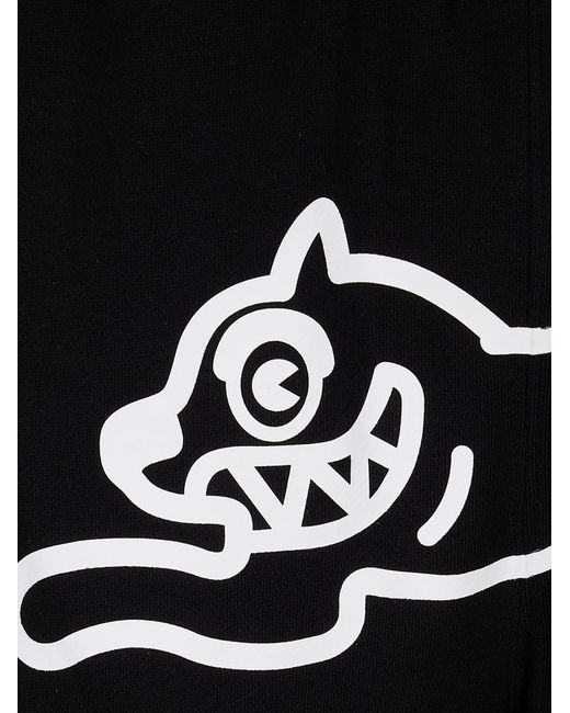 ICECREAM Black Running Dog Graphic Joggers for men
