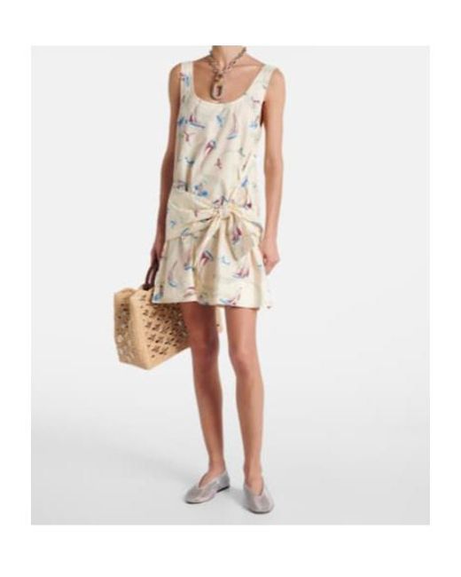 Rabanne White Printed Cotton Minidress