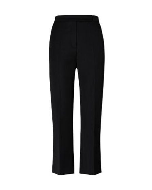 Tory Burch Black Cropped Straight Leg Trousers