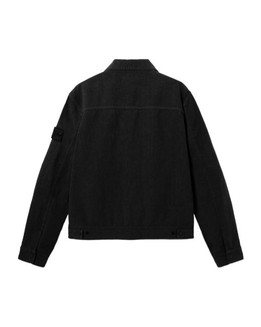 Stone Island Black Coach Jacket With Anti-Drop for men
