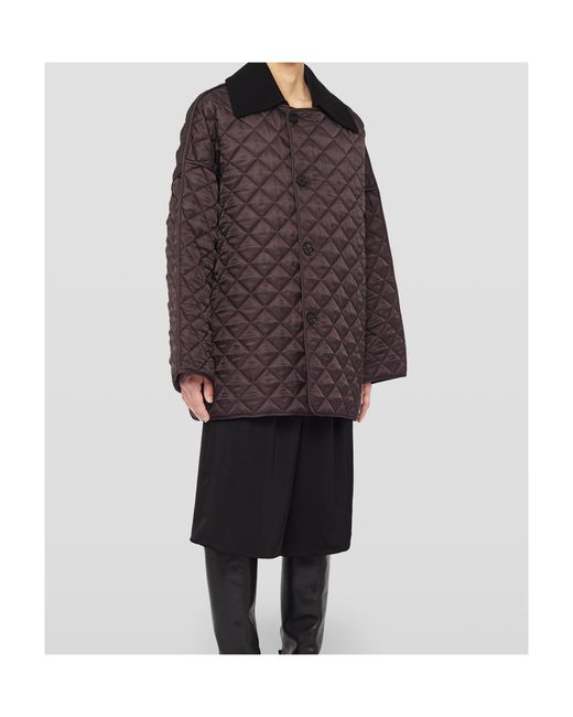 Jil Sander Brown Quilted Down Jacket for men