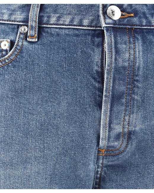 A.P.C. Blue Mid-Waist Washed Effect Jeans for men