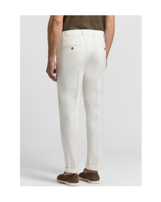 Peserico Gray Pleated Tailored Trousers for men