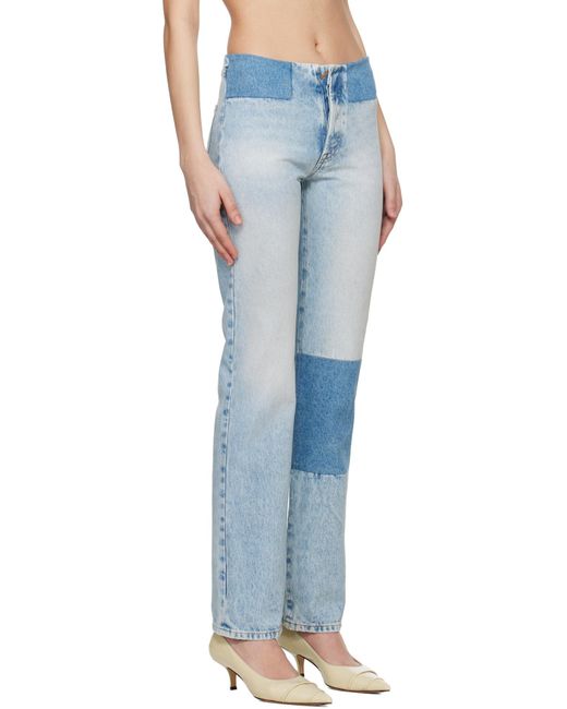 MM6 by Maison Margiela Blue Patch Detailed Jeans
