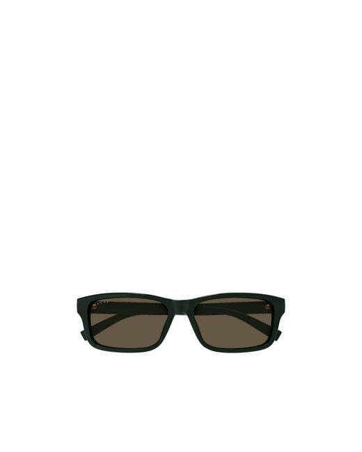 Gucci White Eyewear Rectangular Frame Sunglasses for men