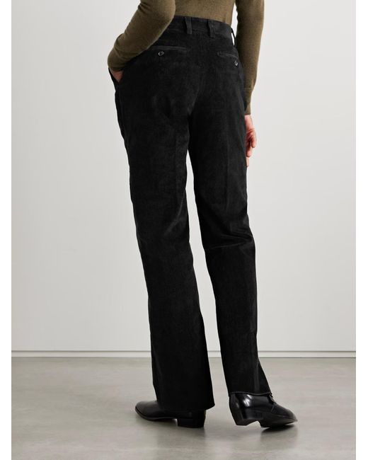 Bally Black Flared Casual Pants With Belt Loops