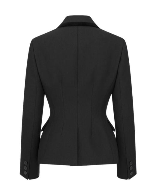 Dior Black Christian Marlène Double-Breasted Jacket