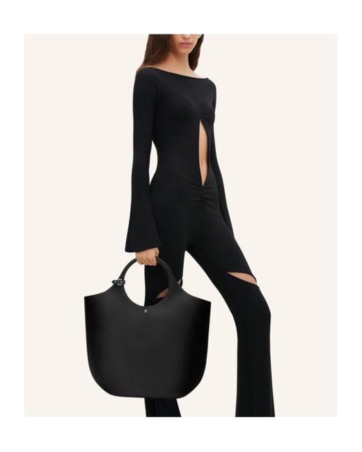 Courreges Black Courrèges Large Holy Leather Bag