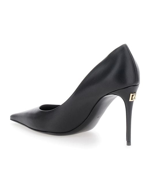 Dolce & Gabbana Multicolor Logo Plaque Pointed Toe Pumps