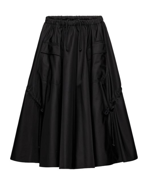 Prada Black Elasticated Waistband Midi Skirt