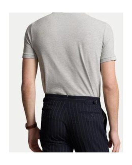Polo Ralph Lauren Gray Custom Slim Fit Stretched Polo Shirt for men