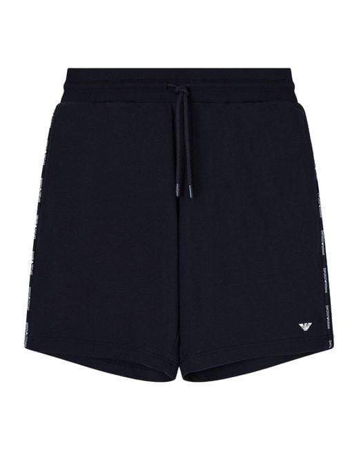 Emporio Armani Blue Loungewear Bermuda for men