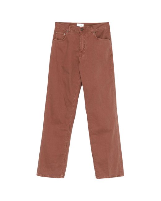 Haikure Brown Belt Loop Casual Pants