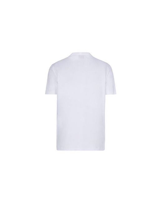 Emporio Armani White Logo-Print T-Shirt for men