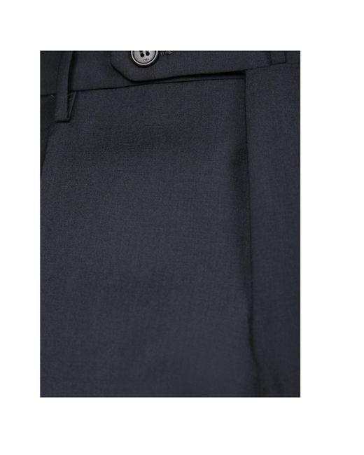 Incotex Blue Adjustable Waistband Buttoned Pants for men