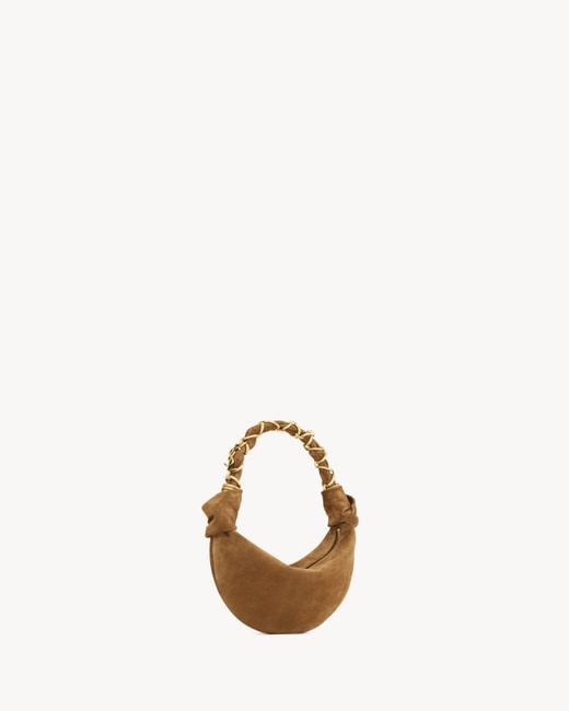 Saint Laurent Brown Amalia Mini Hobo Bag
